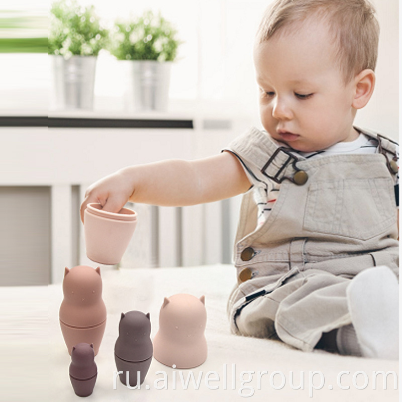 silicone baby stacking toys